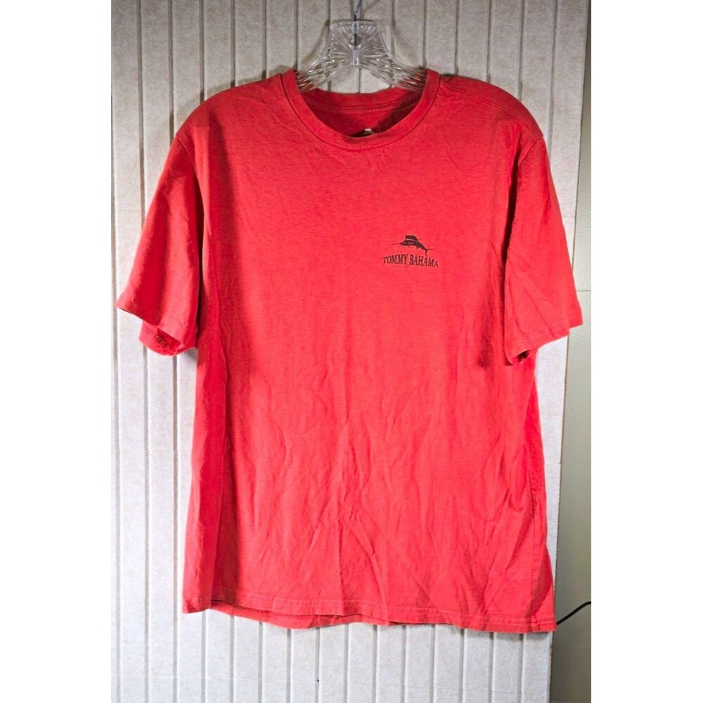 Tommy Bahama Men's Sand Bar Graphic Print Crew Neck Logo T-Shirt Cotton Size S
